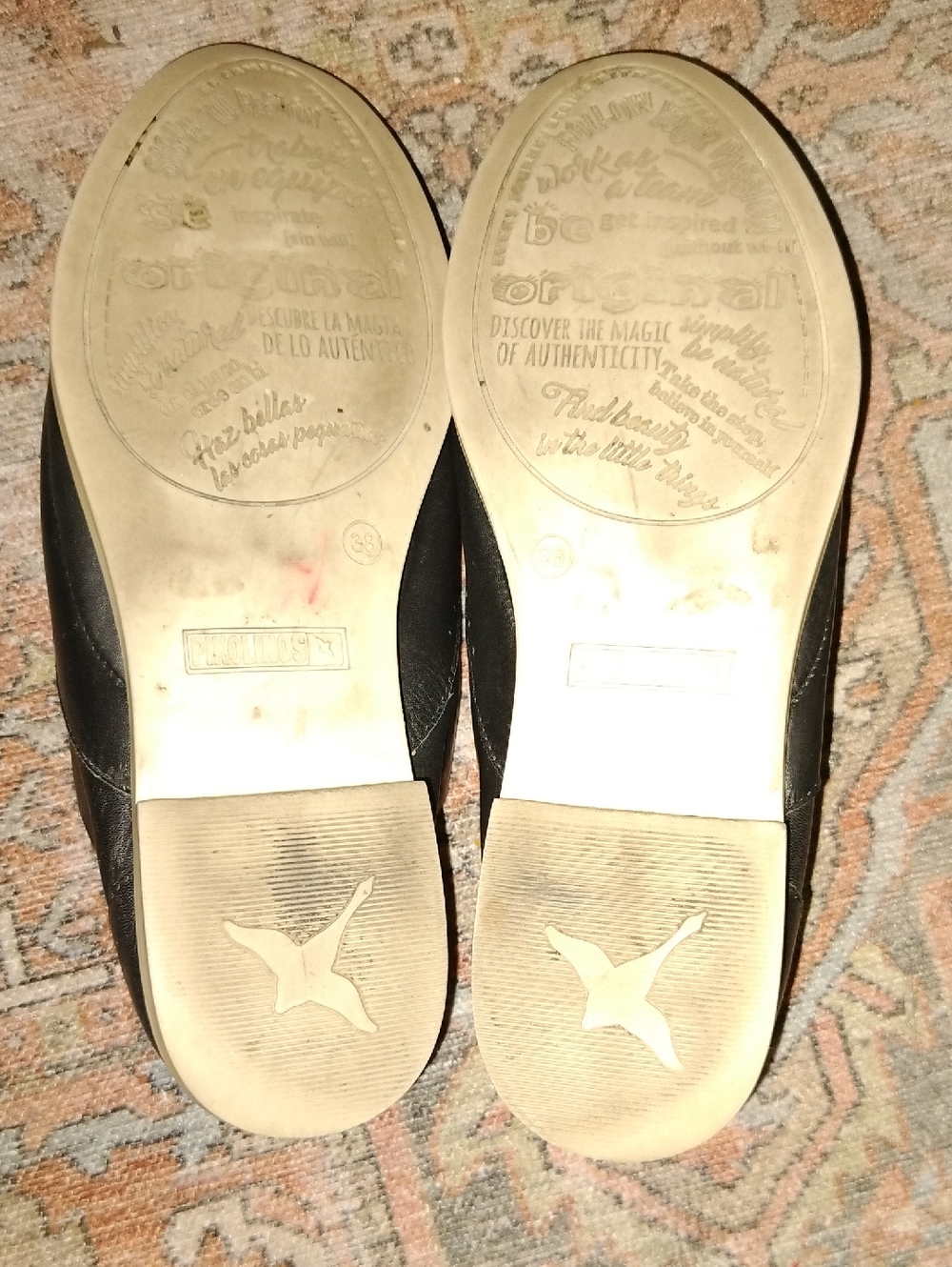 Pikolinos Black Genuine Leather Pyrgos Oxford Loafers Morocco Made 38 (7.5) - Picture 6 of 6